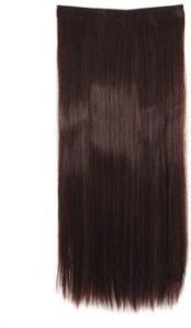 Brown 5 Clip Straight Hair Extension