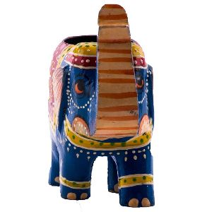 Blue Colored Elephant Statue