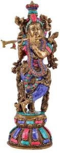 Brass Handmade Krishna Statue