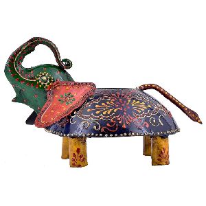 Colorful Iron Metal Elephant Statue