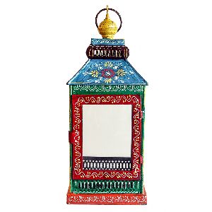 Iron Marvelous Hand Painted Lantern