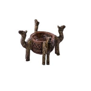 Wooden Camel Design Decorative Classic Pot