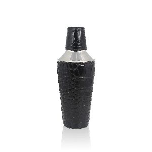 COCKTAIL SHAKER BLACK LEATHER