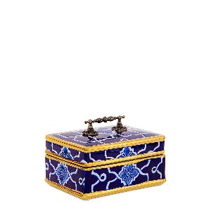 BLUE GOLD STORAGE BOX