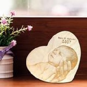 New Born Wooden Engraving
