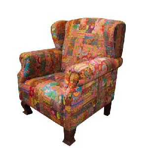 KANTHA FABRIC UPHOLSTERED CHAIR