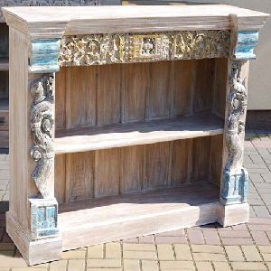 OLD CARVED DOOR WOODEN SIDEBOARD