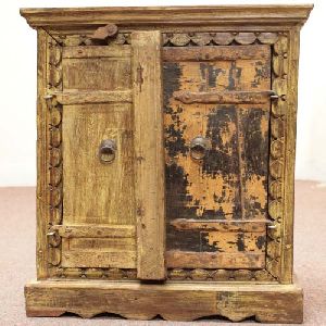 WOODEN OLD DOOR SMALL CABINET