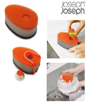 Soap dispensing dish sponge