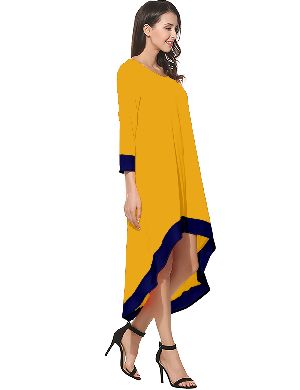 M R Fashion Women Designer Yellow Dress