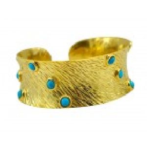 Plated Copper Turquoise Bangle