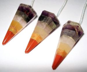 7 Chakra Stones Bonded Pendulums