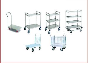 GENERAL PURPOSE TWO AND THREE SHELVE PLATFORM TROLLEYS