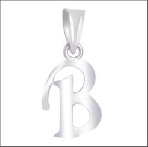 925 Sterling Silver B Alphabet Pendant