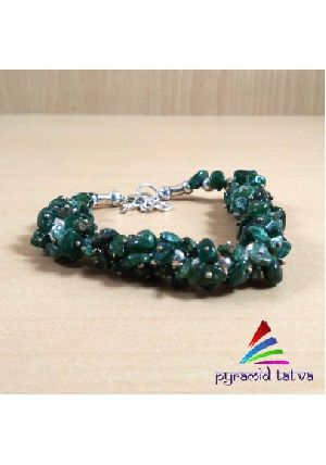 Green Jade Chip Bracelet