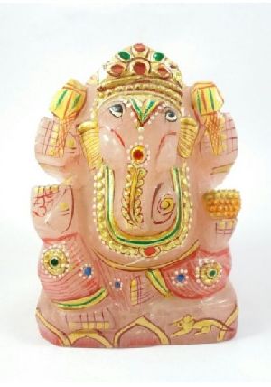 Rose Quartz Ganesh 702 Gm