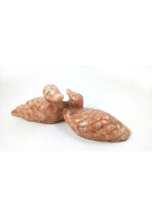 Sunstone Pair Of Duck Natural Gemstone Original Stone