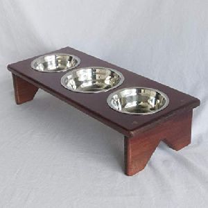 Stainless steel dog bowls stand
