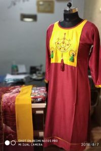 Rayon Cycle Embroidered Kurti