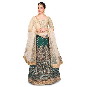 Fashmina Womens Designer Bridal Lehenga Choli And Dupatta-F-7009(B)