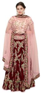 Fashmina Womens Designer Bridal Lehenga Choli And Dupatta-F-7014(B)