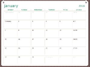 Calender Printing