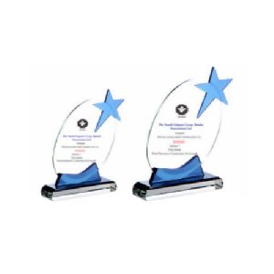 Brilliant Star Glass Trophy