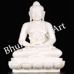 white marble buddha statue