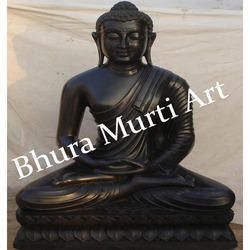 Black Marble Buddha Statue