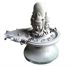 White Marble Panchmukhi Shivling