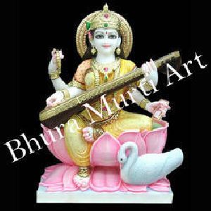 Marble Saraswati Maa Statue