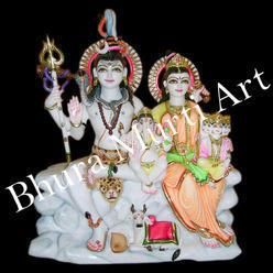 Marble Shiv Parivar Statue 1