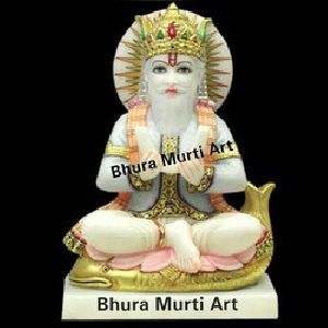 White Marble Jhulelal Statue