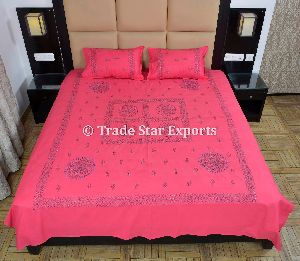 Handmade Cotton Embroidery Bedspread