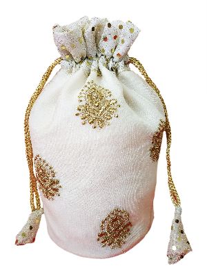 Elegant Off-White Designer Potli bags Sku Id : OWDP0170