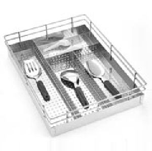 Kitchenware SS Perforated Cutlery Basket