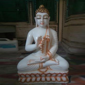 white marble buddha statue