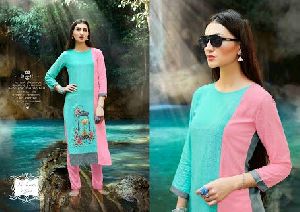 Rayon Kurti Palazzo and Dupatta Set