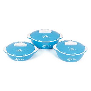 Jayco Fine Dine Three Piece Blue Casserole Set