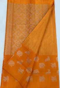 Pure Handloom Gadwal Tissue Silk Sarees