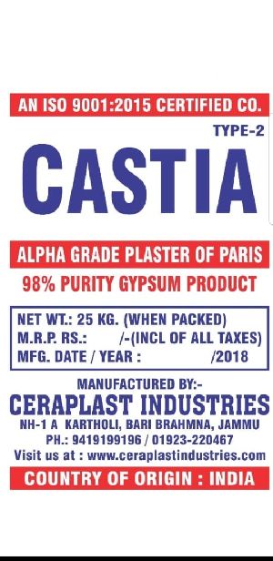 Alpha Grade Plaster of Paris