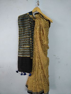 Block Printed Sarees