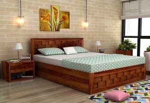 wooden double beds