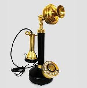 BLACK CANDLE ANTIQUE TELEPHONE