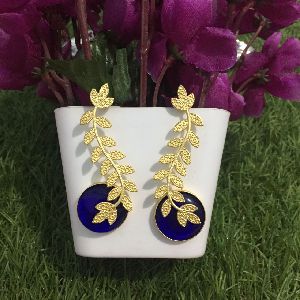 Brass Leaf Earrings