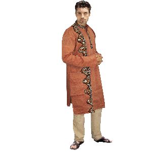 Alluring Brown cotton kurta