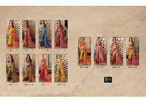 Kessi Bandhej vol 8 jeorgette emb.print saree catalog