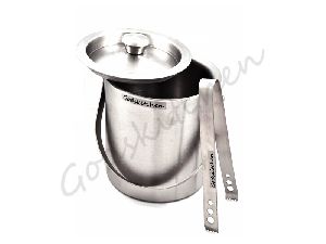 Double Walled Ice Bucket with Tong