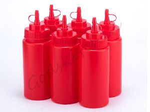 Red Squeeze Bottles