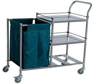 Linen Trolley With Three Shelves And Bag